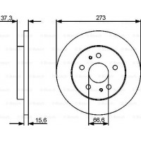 BOSCH 0986479432 - BOSCH диск гальм. передн. DAIHATSU Terios -05