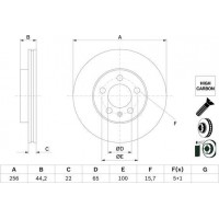 BOSCH 0986479F32 - BOSCH диск гальм передн. VW Polo 17-