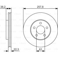 BOSCH 0986479R56 - BOSCH CHRYSLER гальмівний диск передн.Neon 94-