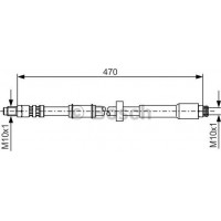 BOSCH 1987481004 - BOSCH CITROEN шланг гальм. передн. нижн. Jumper 02-