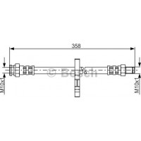 BOSCH 1987481019 - BOSCH ТFIAT шланг гальм.задн. Ducato -98