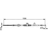 BOSCH 1987482520 - BOSCH MITSUBISHI трос ручного гальма лівий Lancer 08-