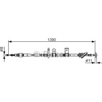 BOSCH 1987482090 - BOSCH SUZUKI трос ручн.гальма прав.Grand Vitara