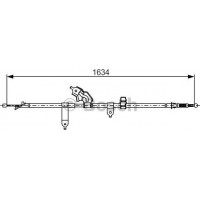 BOSCH 1987482222 - BOSCH трос ручного гальм. прав. TOYOTA YARIS -11