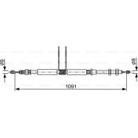 BOSCH 1987477649 - BOSCH  RENAULT трос ручного гальма задн. прав. Safrane ABS 92-. Espace ABS