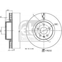 Febi Bilstein 178232 - FEBI гальм. диск передн. TESLA