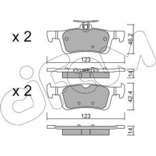 Cifam 822-986-1 - Комплект гальмівних накладок, дискове гальмо