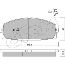Cifam 822-434-0 - Комплект гальмівних накладок, дискове гальмо