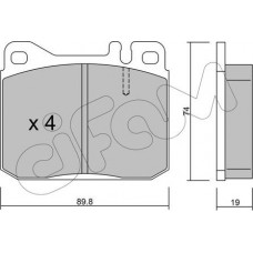 Cifam 822-011-2 - Комплект гальмівних накладок, дискове гальмо