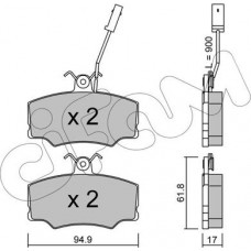 Cifam 822-076-0 - Комплект гальмівних накладок, дискове гальмо
