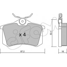 Cifam 822-100-2 - CIFAM AUDI Гальмівні колодки задні A4 B6 1.8 02-. NISSAN. RENAULT. CITROEN