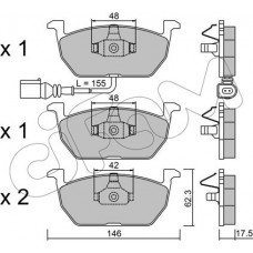 Cifam 822-1028-0 - CIFAM SKODA Колодки гальмівні передні з датч. KAMIQ. OCTAVIA III 19-. AUDI A1 Sportback 18-