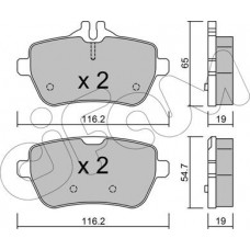 Cifam 822-1022-0 - Комплект гальмівних накладок, дискове гальмо