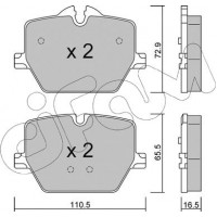 Cifam 822-1266-0 - CIFAM BMW Колодки гальмівні задні 2 G42. G87. G20. G80. G28. G21. G81. G22