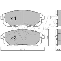 Cifam 822-876-0 - CIFAM NISSAN гальмівні колодки передн. Tiida 04-. Juke 14-. Maxima QX