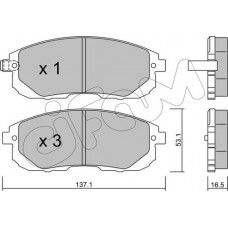 Cifam 822-876-0 - CIFAM NISSAN гальмівні колодки передн. Tiida 04-. Juke 14-. Maxima QX