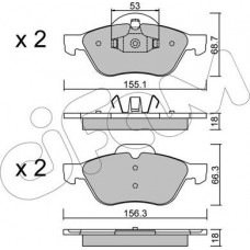 Cifam 822-335-0 - CIFAM  RENAULT колодки гальмівні передні Laguna II.III.Megane II.Scenic II 1.5dCi-2.0 16V 01-