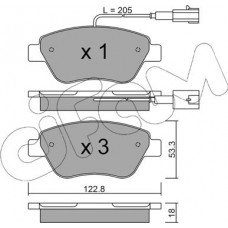 Cifam 822-321-0 - Гальмівні колодки дискові перед. Fiat Stilo 0104-Grande Punto-Doblo 05-Bravo -0