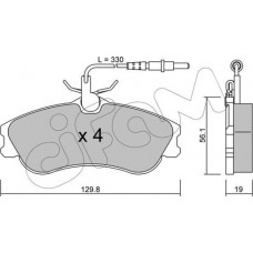 Cifam 822-217-0 - CIFAM CITROEN Гальмівні колодки передн. з датчиком Berlingo. Xsara. Peugeot 306. Partner