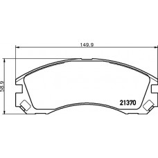 HELLA PAGID 8DB 355 011-751 - HELLA MITSUBISHI гальмівні колодки передн. Pajero 90-.L200-400. Galant . Lancer