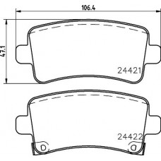 HELLA PAGID 8DB 355 012-991 - Комплект гальмівних накладок, дискове гальмо