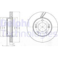 Delphi BG4206 - DELPHI SSANGYONG диск гальмівний передн.Kyron