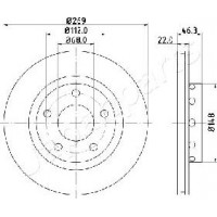 Japanparts DP-0913 - JAPANPARTS диск гальмівний задн.вентил. AUDI A8 96-01 26922