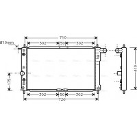 Ava Quality Cooling DW2017 - Радіатор, система охолодження двигуна