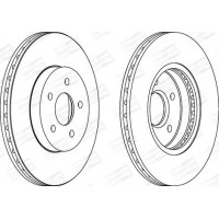 Champion 562180CH - Гальмівний диск передній Ford Mondeo III - Jaguar X-Type