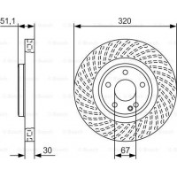 BOSCH 0986479A59 - BOSCH диск гальм передн. INFINITI Q30 15-