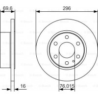 BOSCH 0986479A51 - BOSCH диск гальм. задн. IVECO DAILY 06-