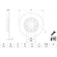 BOSCH 0986479G21 - BOSCH JEEP диск гальм. задн. Cherokee -18