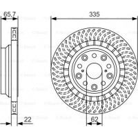 BOSCH 0986479T34 - BOSCH диск гальм. задн. прав. LEXUS LS 06-