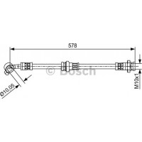 BOSCH 1987481649 - BOSCH NISSAN гальм.шланг передн. лів. MICRA IV