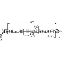 BOSCH 1987481641 - BOSCH  TOYOTA шланг гальм. передн. лів. CORALLA. AURIS. VERSO 07-