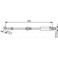 BOSCH 1987481663 - BOSCH CHEVROLET гальмівний шланг передній. прав. REZZO 05-