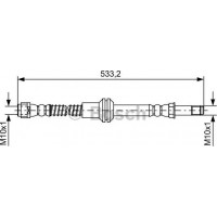 BOSCH 1987481609 - BOSCH гальмівний шланг передн. W212. C218