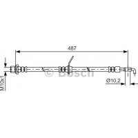 BOSCH 1987481634 - BOSCH шланг гальм. задн. лів. TOYOTA  AVENSIS -03