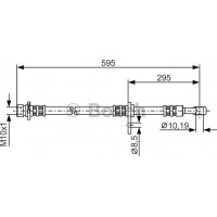 BOSCH 1987481044 - BOSCH шланг гальм. передн. прав. HONDA CR-V -07