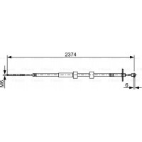 BOSCH 1987482499 - BOSCH  DB трос ручного гальм задн.прав.G W463