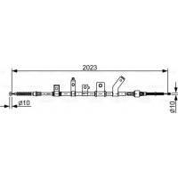 BOSCH 1987482515 - BOSCH MITSUBISHI трос ручн.гальма лів.L200 05-