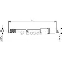 BOSCH 1987476173 - BOSCH шланг гальмівний задн. BMW 5-serie E39 280mm