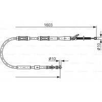 BOSCH 1987477409 - BOSCH TOYOTA трос ручн.гальма прав.Corolla 91- бараб.