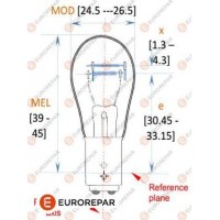 EUROREPAR 1616431380 - Лампа розжарювання, вказівник повороту