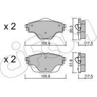 Cifam 822-988-0 - CIFAM CITROEN Тормозные колодки задн.C4 Grand Picaasso. C4 Picasso 13-.PEUGEOT 308