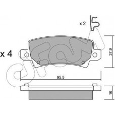 Cifam 822-447-0 - Комплект гальмівних накладок, дискове гальмо