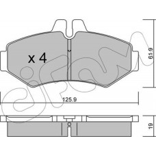 Cifam 822-572-0 - CIFAM DB гальмівні колодки задн.Sprinter 95- VW LT35 сист. BOSCH