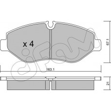 Cifam 822-671-0 - CIFAM DB гальмівні колодки передн.Sprinter 06-. Vito 03-.VW Crafter