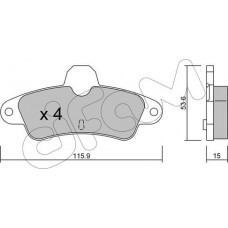 Cifam 822-143-0 - CIFAM Тормозные колодки задн. без датч. FORD Mondeo -00. Cougar 98-