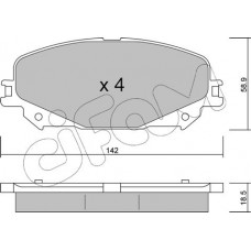 Cifam 822-1176-0 - CIFAM RENAULT гальмівні колодки передн. Espace V. Grand Scenic IV 15-